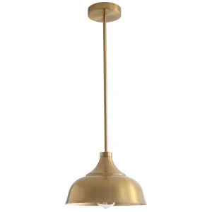 1-Light Gold Dome Shape Pendant Lighting