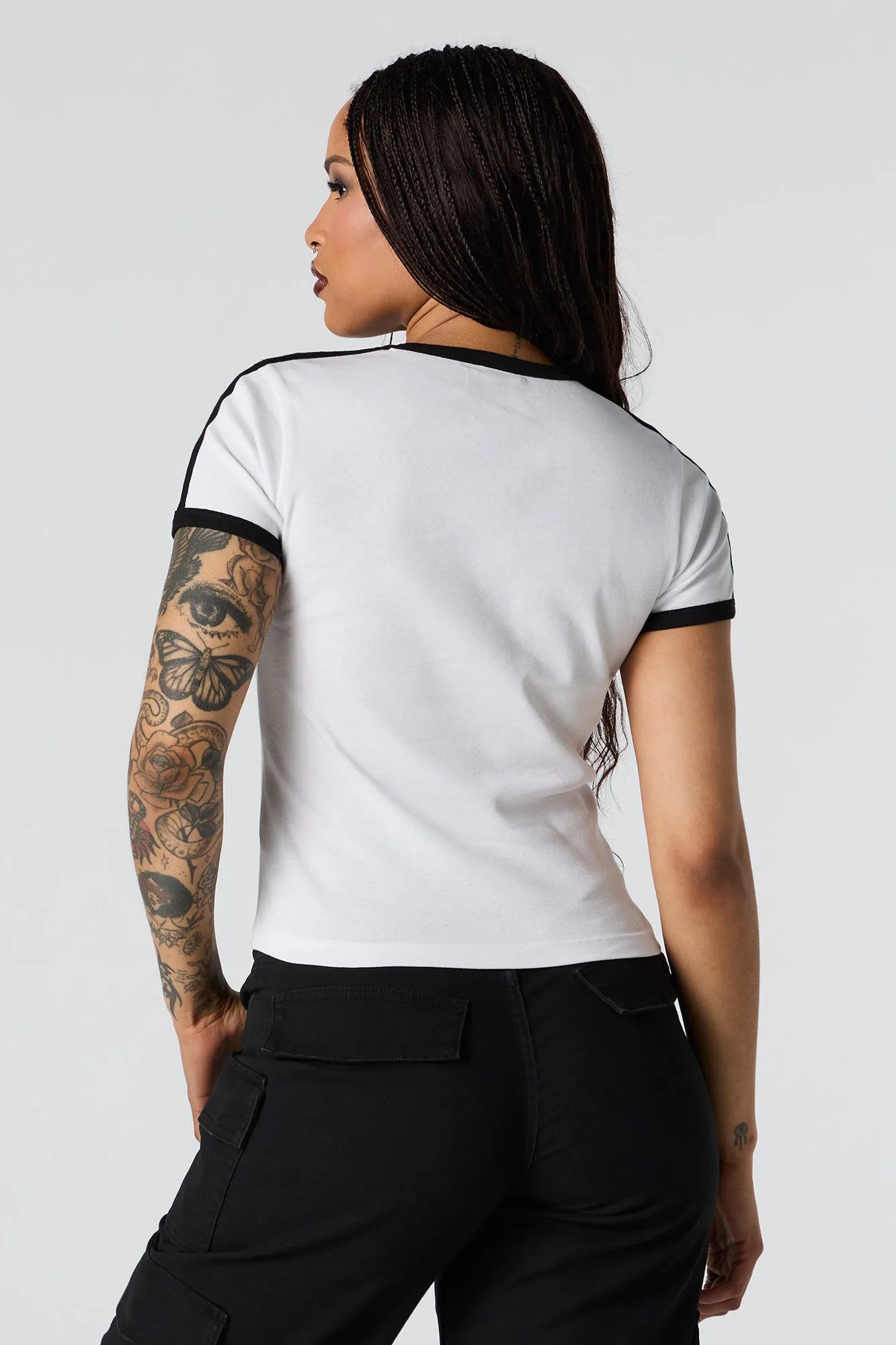 10 Graphic Ringer T-Shirt