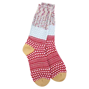 102419- Weekend Gallery Textured Crew- Wonderland Multi