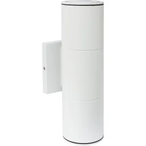 12 In 2 Lights LED Outdoor Cylinder Wall Light Up/Down Lights White Finish