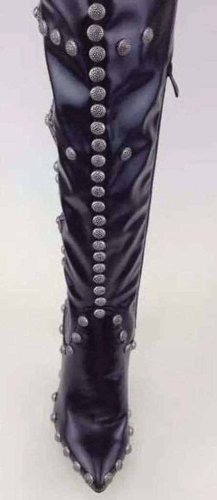 120 mm Embellished Over-the-Knee Boots