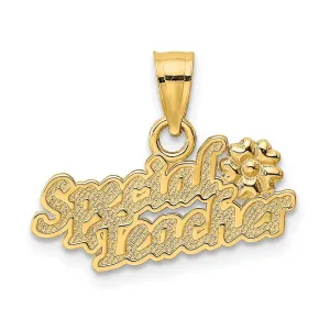 14k Two Tone Gold Polished Multi-Color Enameled Finish 3-D ABC School Book  Pendant
