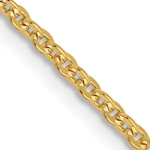 14k Yellow Gold 1.7 mm Flat Cable Chain