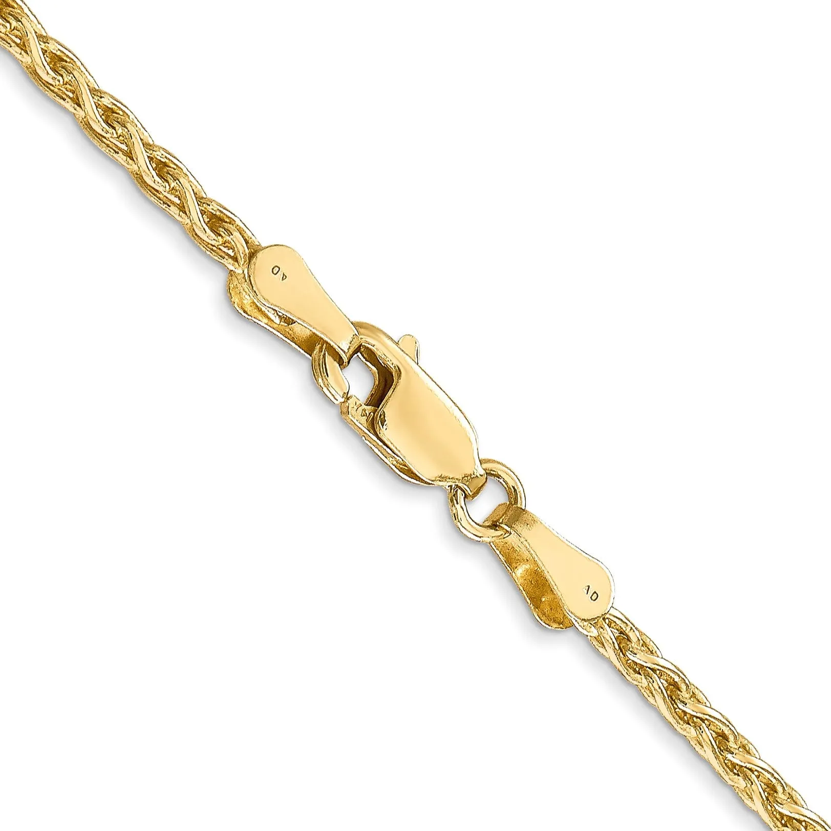 14k Yellow Gold 2.25mm Parisian Wheat Chain