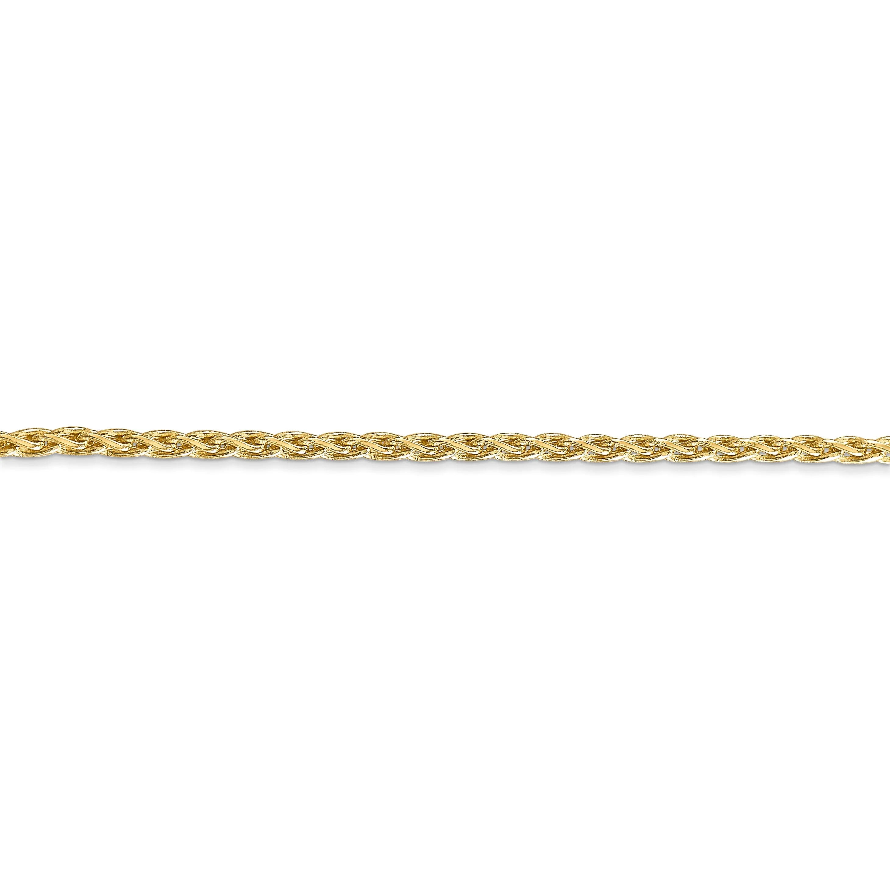 14k Yellow Gold 2.25mm Parisian Wheat Chain