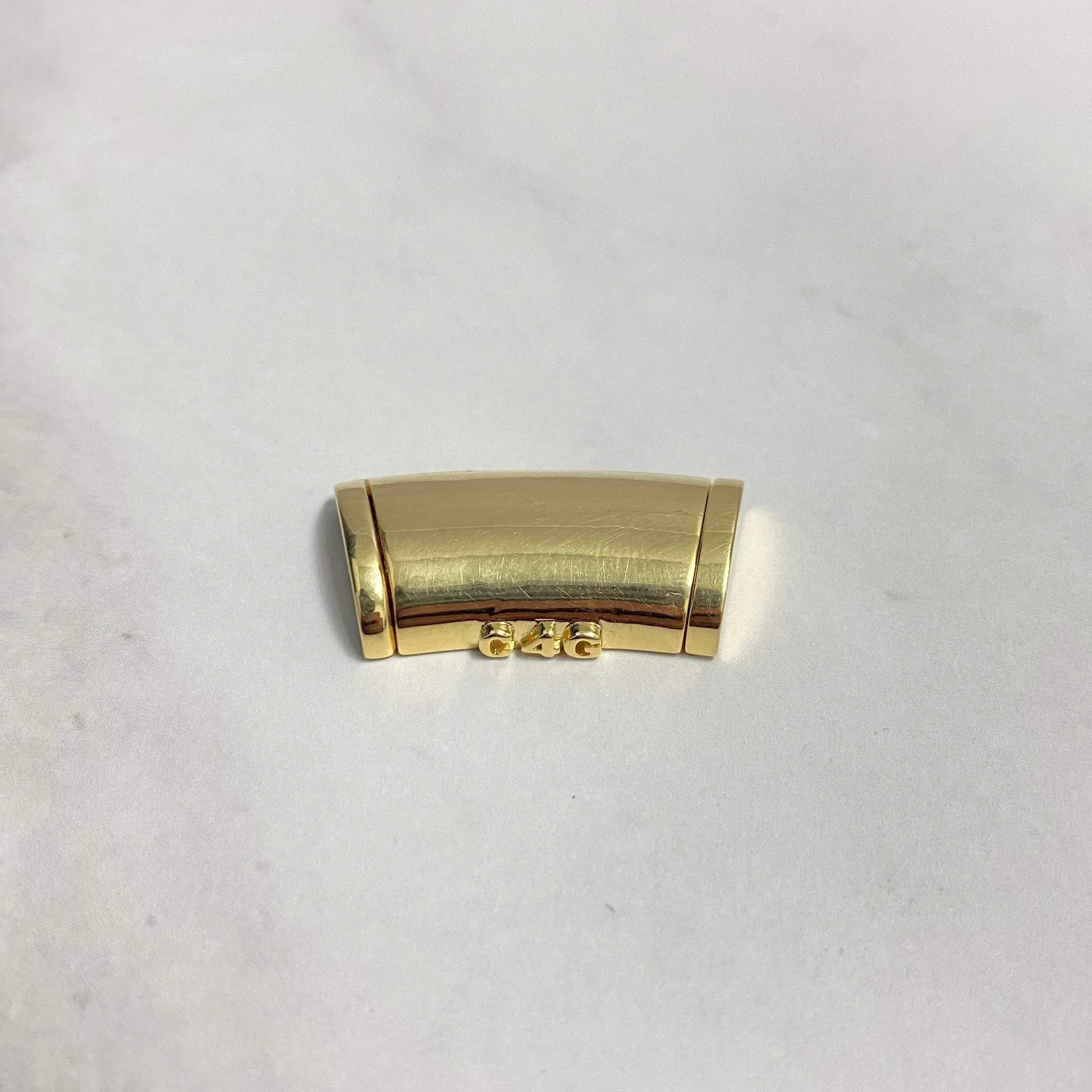 14K Yellow Gold Plain Sleek Lock / 15.7gr / 15mm / 1.1in