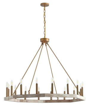 16-Lights Classic Adjustable Wheel-Shape Chandelier