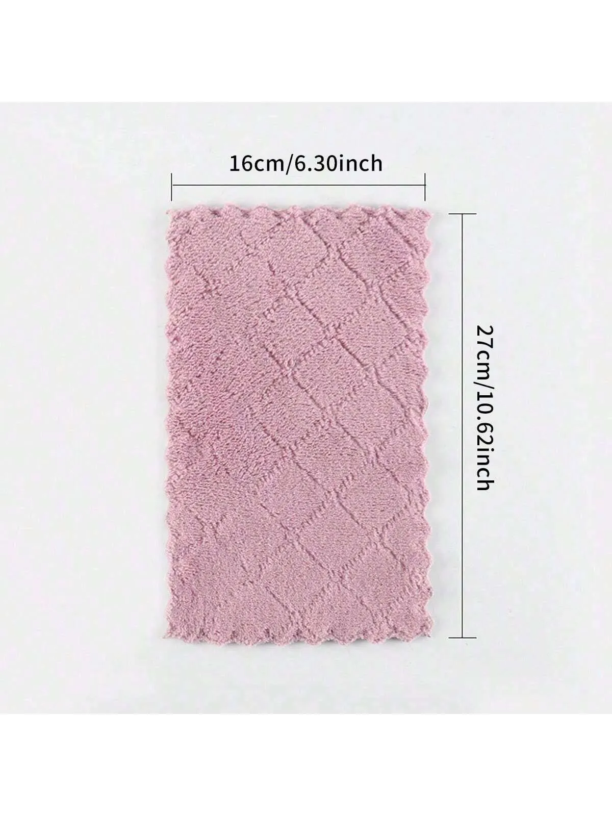 1/6/12/24pcs Thickened Double-Sided 27*16cm Coral Fleece Non-Shedding Kitchen & Home Cleaning Dishwashing Cloth, Reusable