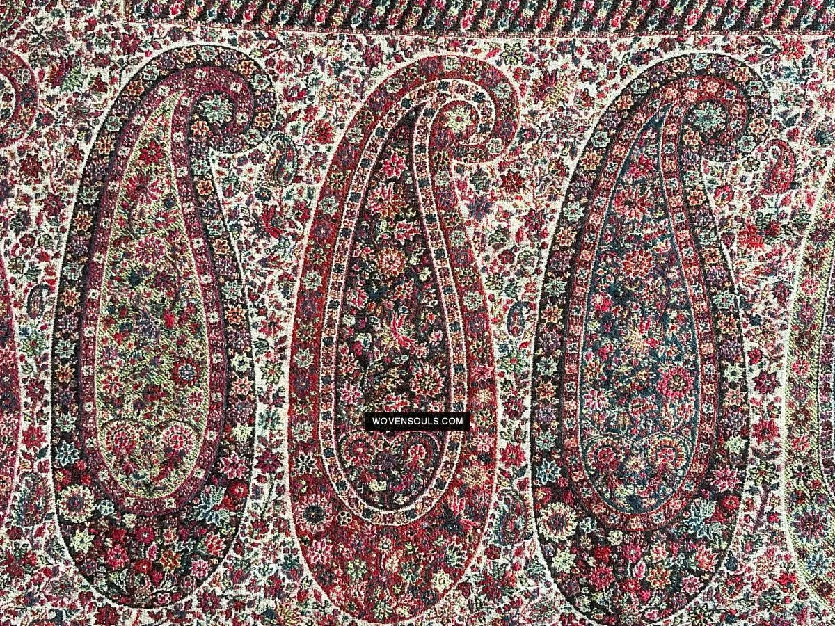 1695 SOLD Black Boteh Shawl from Kashmir
