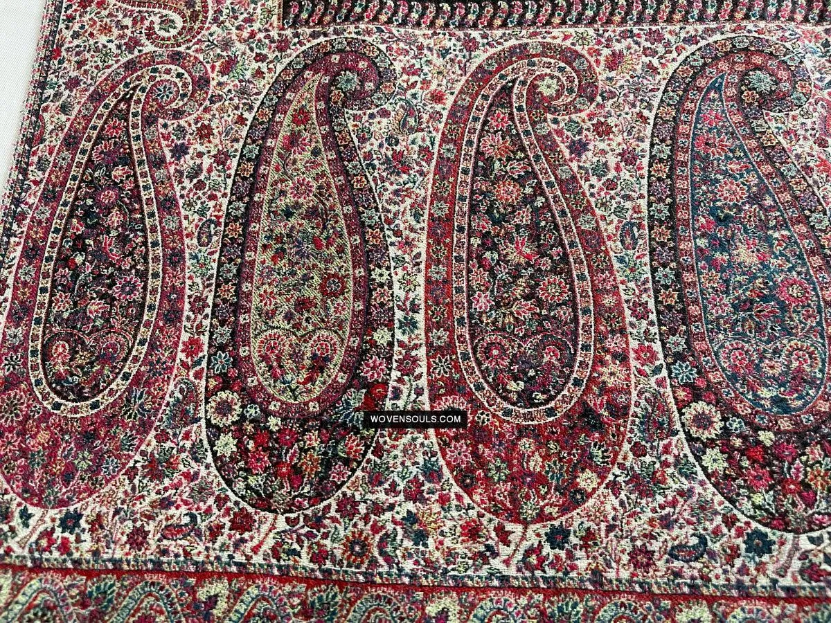 1695 SOLD Black Boteh Shawl from Kashmir