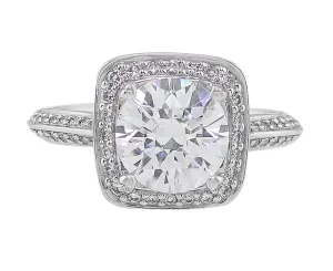 18k White Gold Master Work Micro Pave Set Diamond Setting