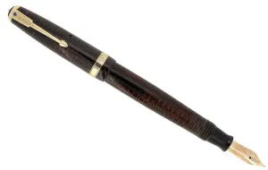 1942 PARKER GOLDEN PEARL VACUMATIC FOUNTAIN PEN LONG MAJOR RESTORED - COLLECTOR ALERT
