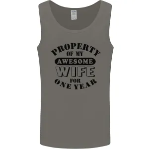 1st Wedding Anniversary 1 Year Funny Wife Mens Vest Tank Top