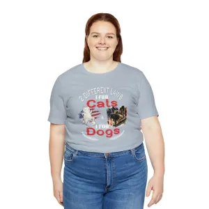 2 Different laws shirt | Funny Pets Cat lovers' blouse Unisex Cute tees | Vintage T-shirt