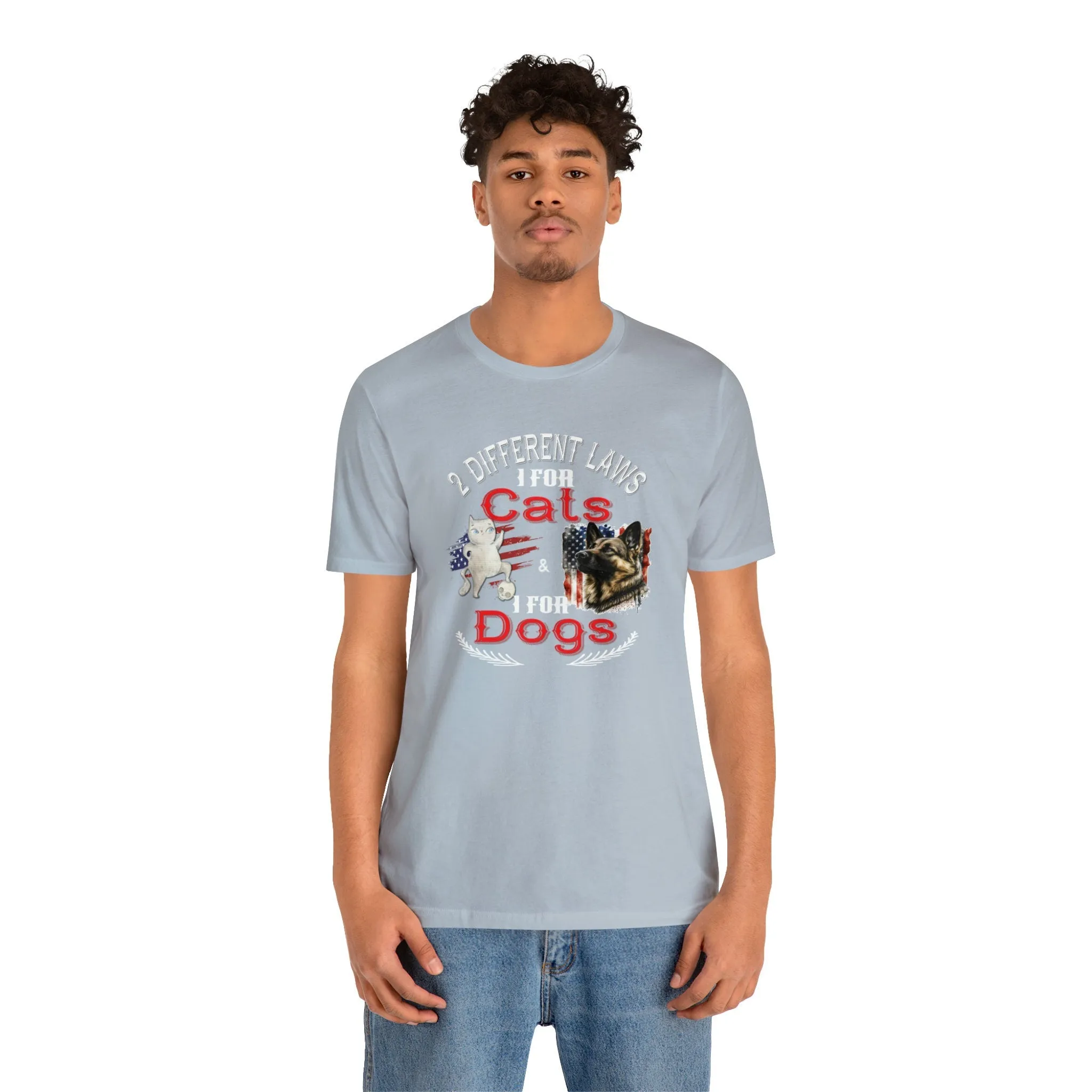 2 Different laws shirt | Funny Pets Cat lovers' blouse Unisex Cute tees | Vintage T-shirt