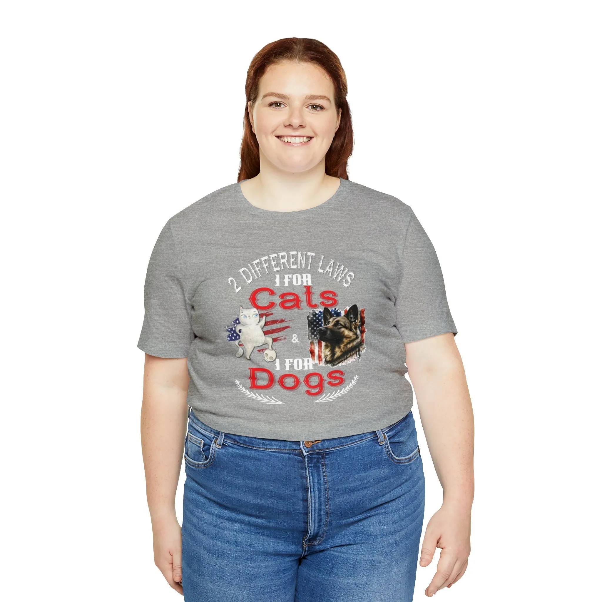 2 Different laws shirt | Funny Pets Cat lovers' blouse Unisex Cute tees | Vintage T-shirt