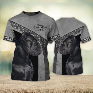 3D Dog T Shirts, Cane Corso Love Grey All Over Print T-Shirt, Gift For Pet Loves