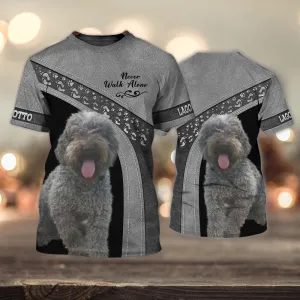 3D Dog T Shirts, Lagotto Love Never Walk Alone All Over Print T-Shirt, Gift For Pet Loves