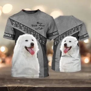 3D Dog T Shirts, Maremma Love Never Walk Alone All Over Print T-Shirt, Gift For Pet Loves