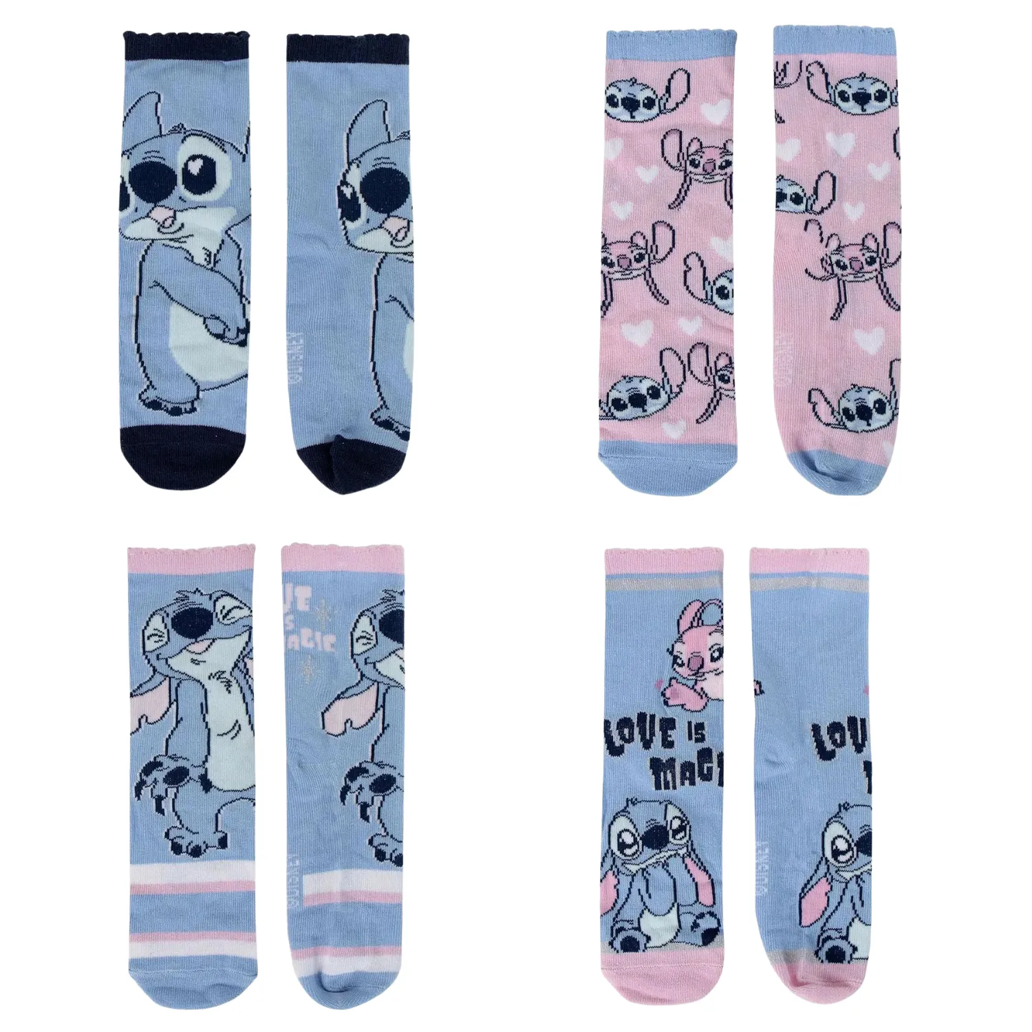 4 Pack Disney Lilo & Stitch Socks