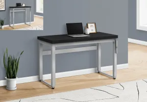 47" Adjustable Height Black and Grey Home Office Desk