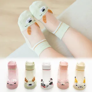 5-Pack Cotton Cartoon Animal Socks (5 Designs)