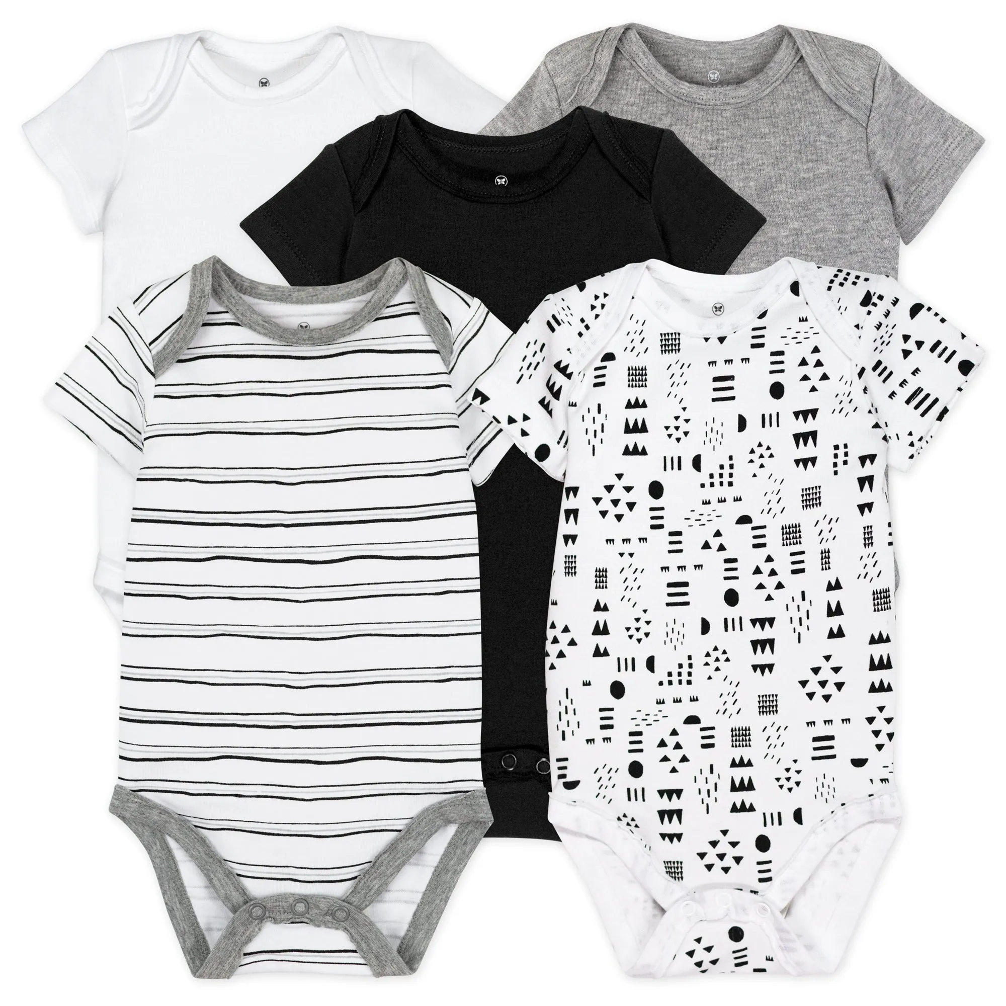 5-Pack Organic Cotton Short Sleeve Bodysuits