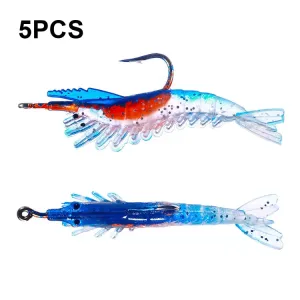 5 PCS / Bag HENGJIA SO077 6cm 3g Lead Wrapped Shrimp Soft Lure Sea Bass Fake Lure(1)