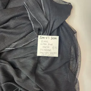5m Black ultra fine mesh