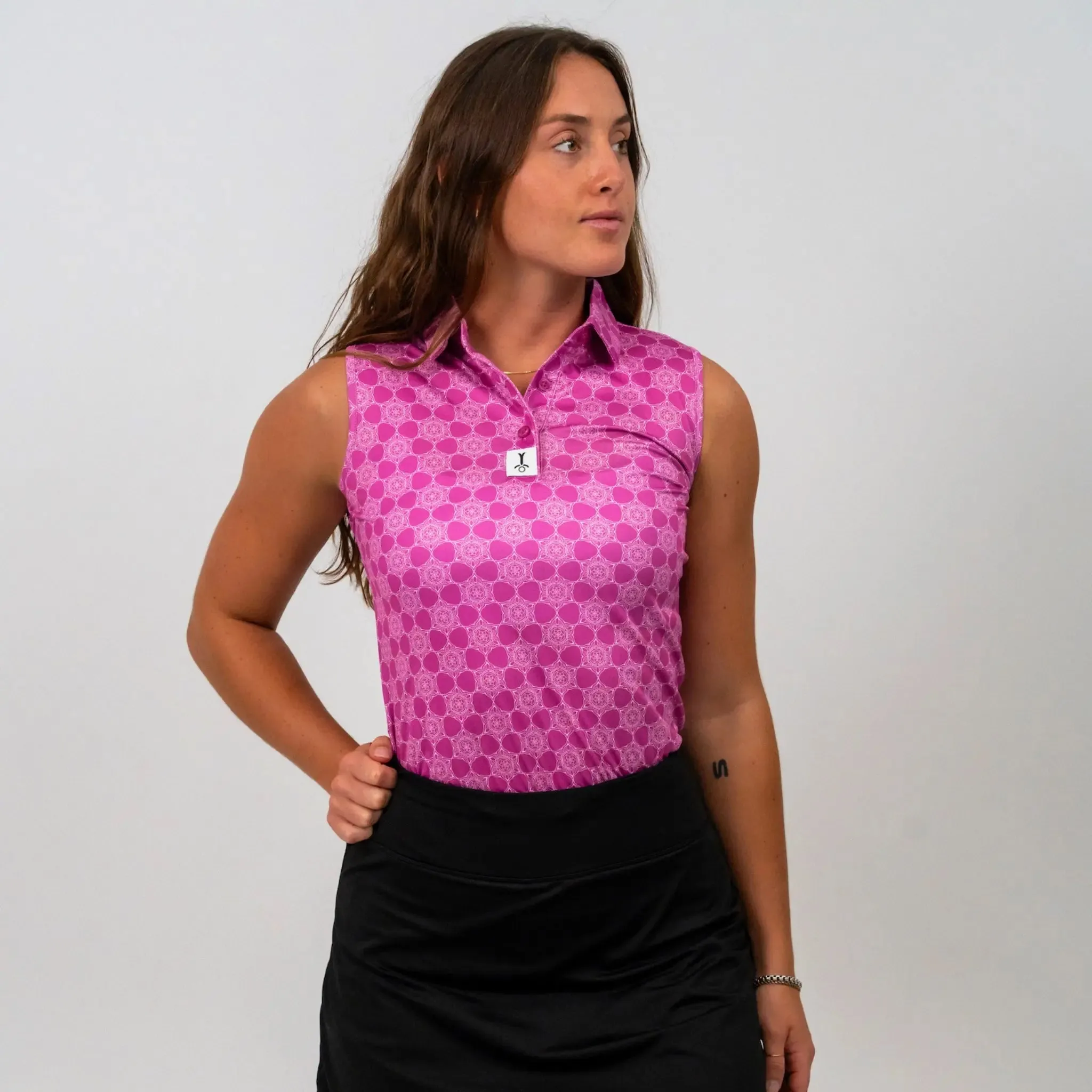 6 PETAL FLOWER  SLEEVELESS POLO