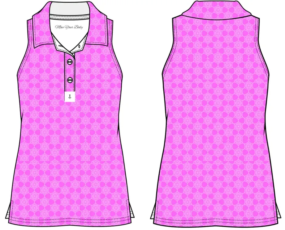 6 PETAL FLOWER  SLEEVELESS POLO