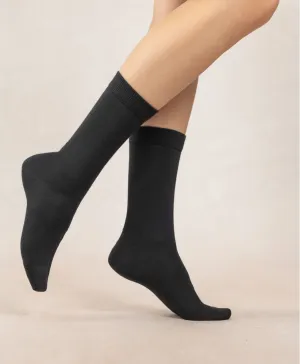 6488 Wool And Silk Jersey Socks Black