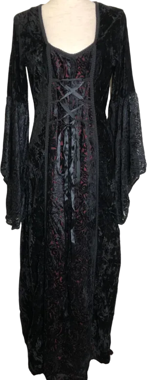 '90’s Crushed Velvet Goth/Renaissance Gown by Lipservice Los Angeles