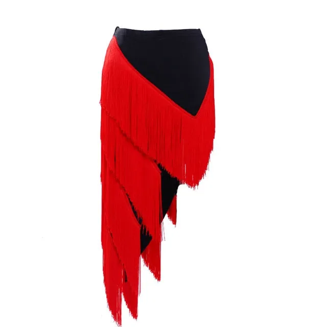#9993 Latin Dance, Rumba, Cha Cha, Ballroom Tassle Skirt