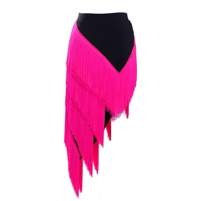 #9993 Latin Dance, Rumba, Cha Cha, Ballroom Tassle Skirt