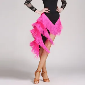 #9993 Latin Dance, Rumba, Cha Cha, Ballroom Tassle Skirt