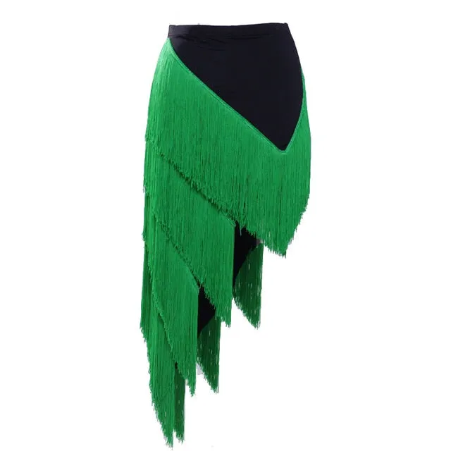 #9993 Latin Dance, Rumba, Cha Cha, Ballroom Tassle Skirt