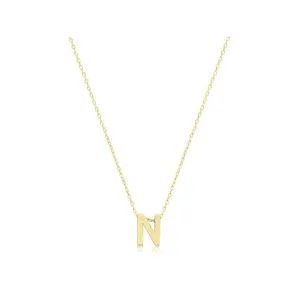 9ct Yellow Gold Initial Necklace NK435/N