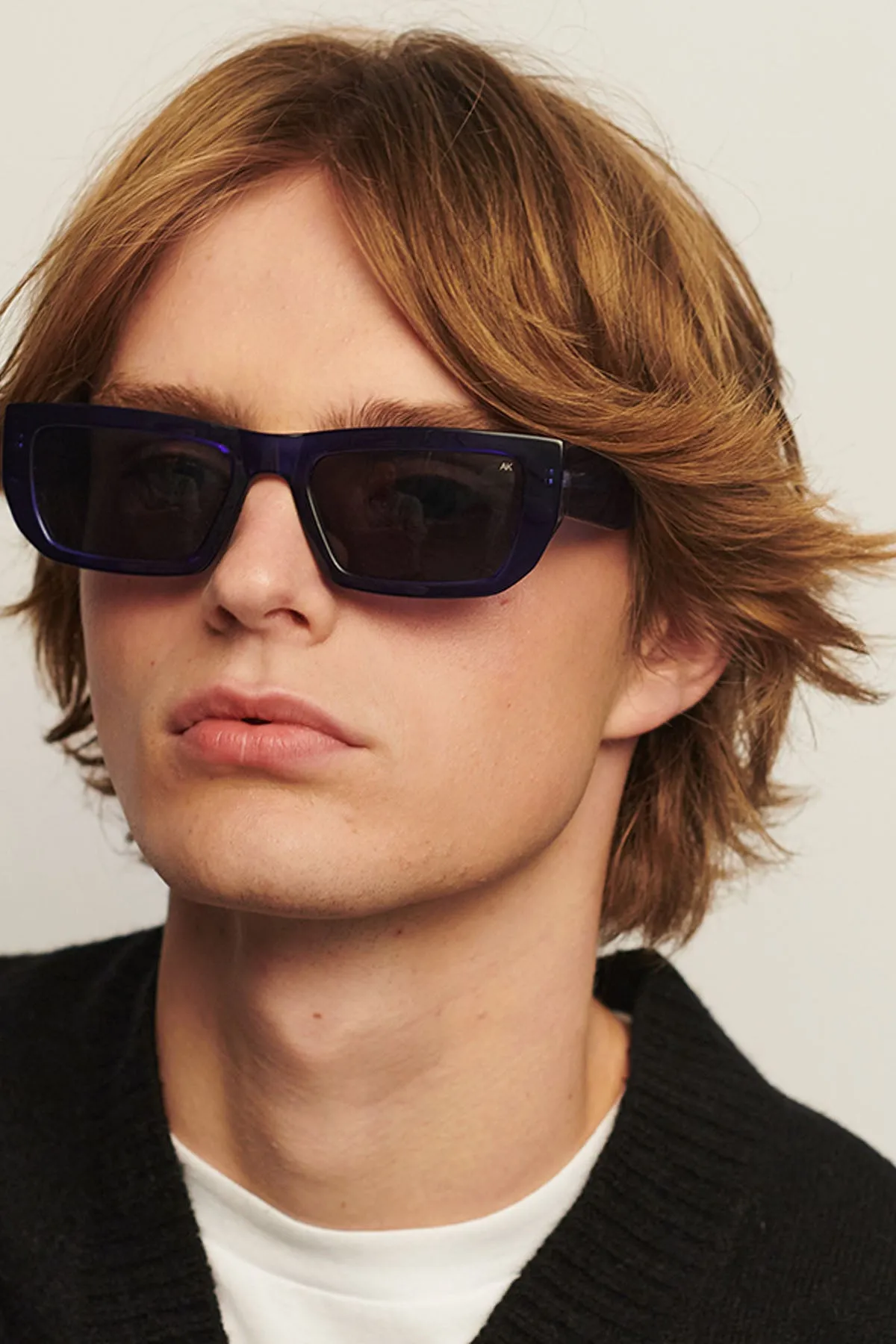 A Kjaerbede Fame Dark Blue Transparent Sunglasses