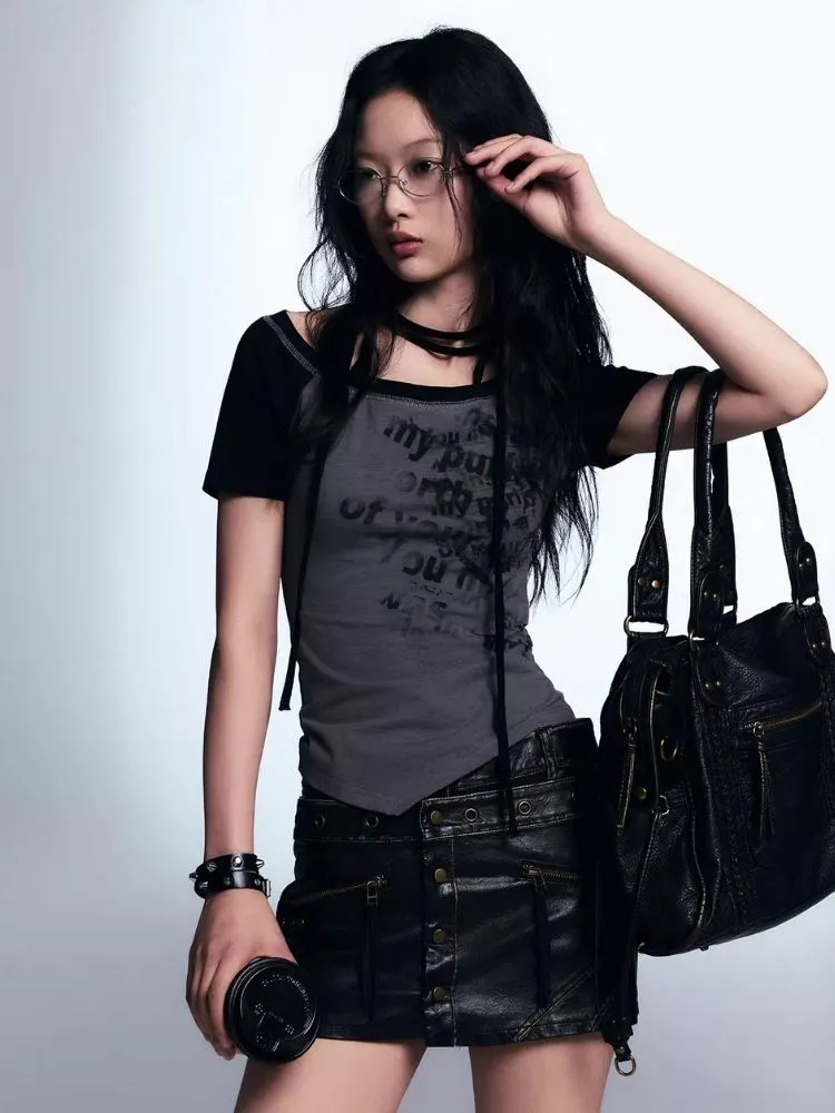 A-line leather short skirt【s0000007916】