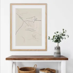 Abstract Line Drawing Framed Art