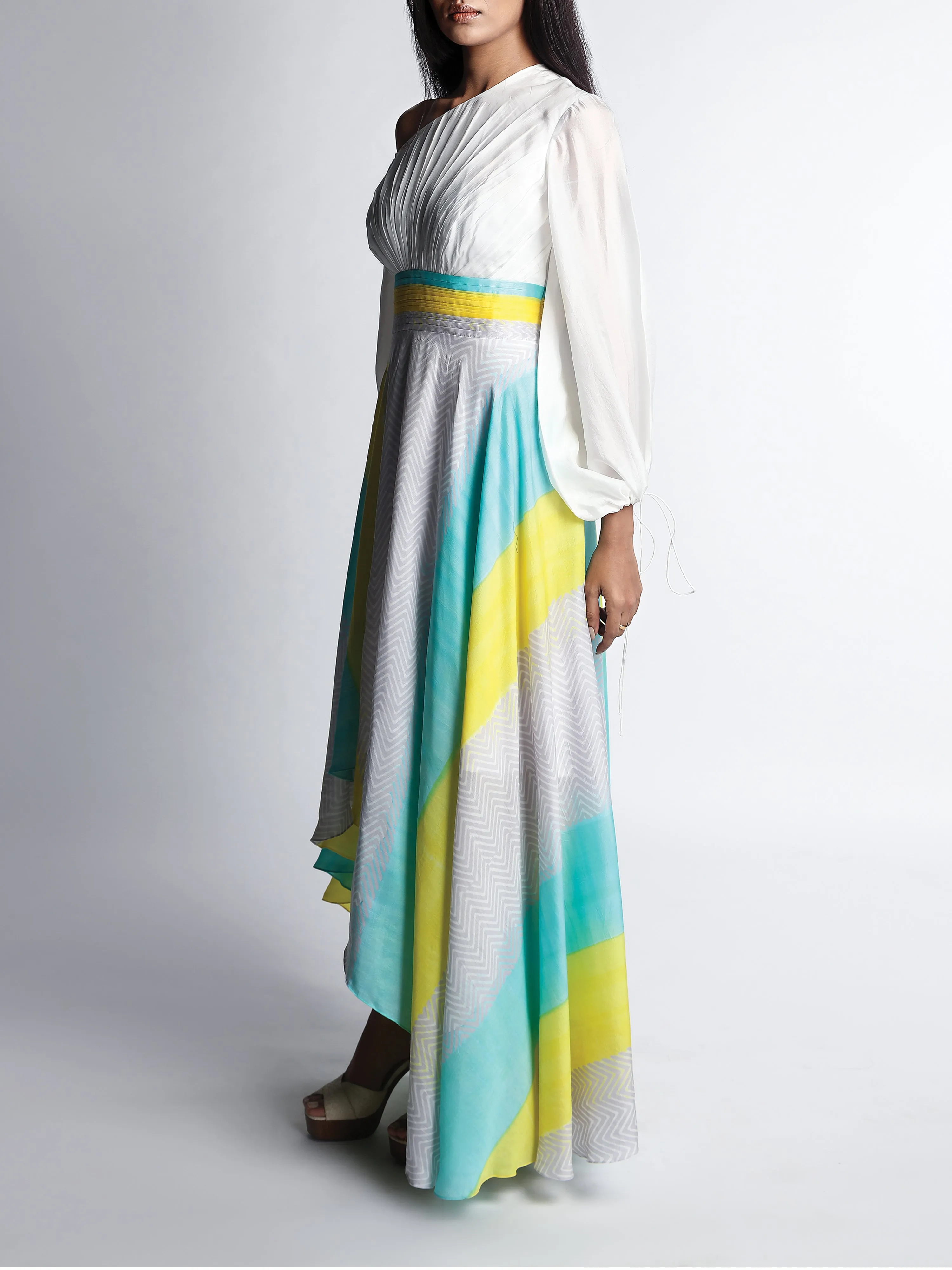 Abstract Printed Long Dress