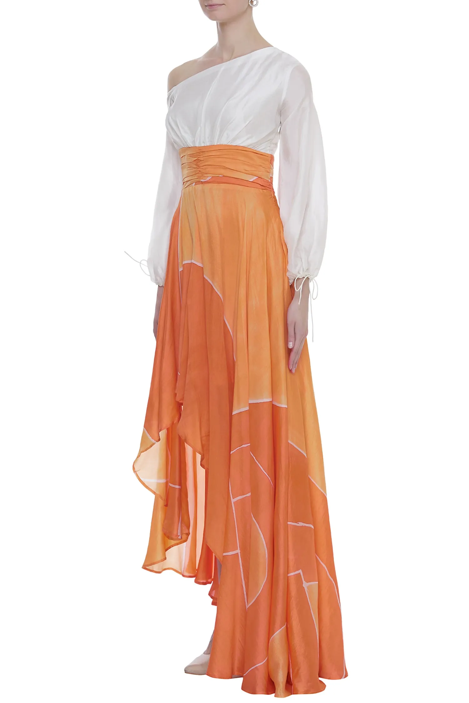 Abstract Printed Long Dress