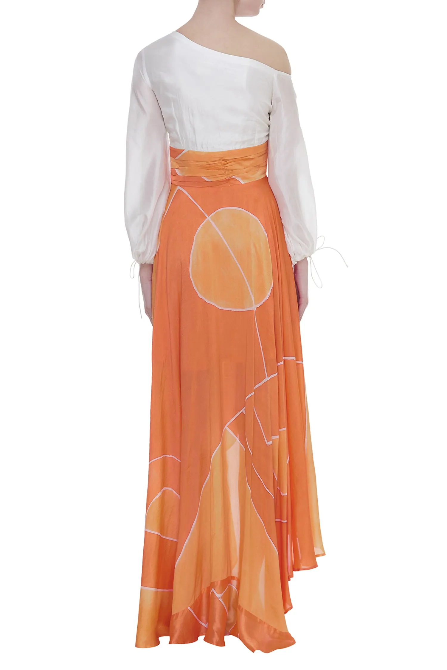 Abstract Printed Long Dress