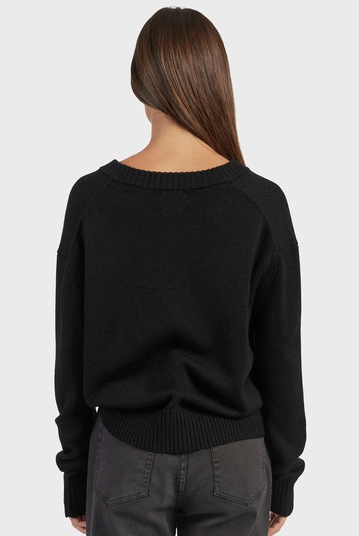 Academy Brand Women's Merino V-Neck - Black