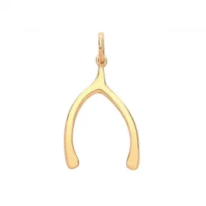 Acotis Silver Pendant Gold Plated Wish Bone G61055Y