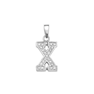 Acotis Silver Zirconia Initial Elegant Pendant G6124/X
