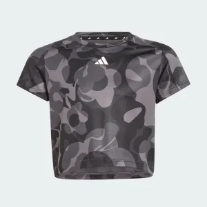 Adidas Essentials Aeroready Seasonal Print Crop T-Shirt Kids