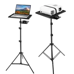 Adjustable Laptop Projector Tripod Stand - Portable Notebook Floor Stand with Adjustable Height - Ideal for Presentation Studio and DJ Equipment - Easy Mount Elevator.