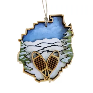 ADK Park with Snowshoes Ornament
